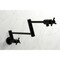 Kingston Brass KS4100DX Concord Wall Mount Pot Filler, Matte Black KS4100DX - alternate 4
